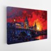 abstract prague stretched canvas