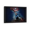 captain america framed canvas black frame