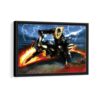 ghost rider framed canvas black frame