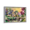 lamplight manor framed canvas white frame