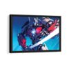 optimus prime comics framed canvas black frame