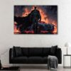 1 panel batman in fire canvas art