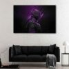 1 panel black panther on purple canvas art