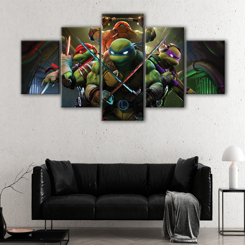 5 paneles fortnite tortugas ninja arte de la lona