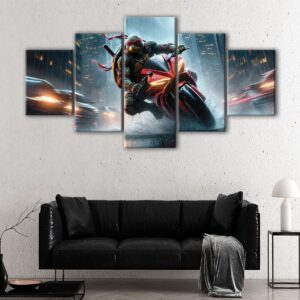 5 panels raffaello canvas art
