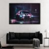 furious ford mustang floating frame canvas