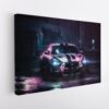 furious ford mustang stretched canvas