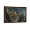 hobbit rivendell framed canvas walnut brown