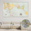 Classic AuthaGraph Push Pin World Map