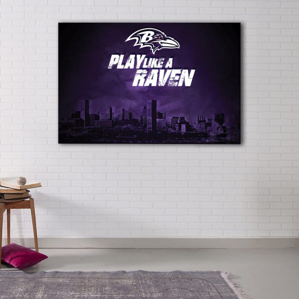 1 panel play like a raven canvas art