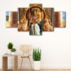 5 panels cleopatra canvas art
