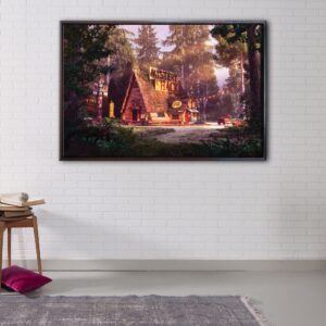 mystery shack floating frame canvas