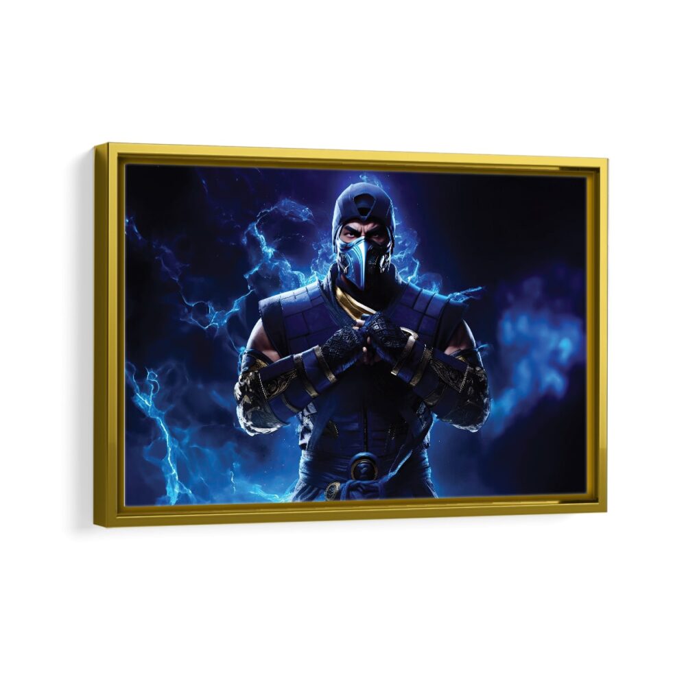 sub-zero powers framed canvas gold frame