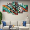 5 panels islamic quote canvas art