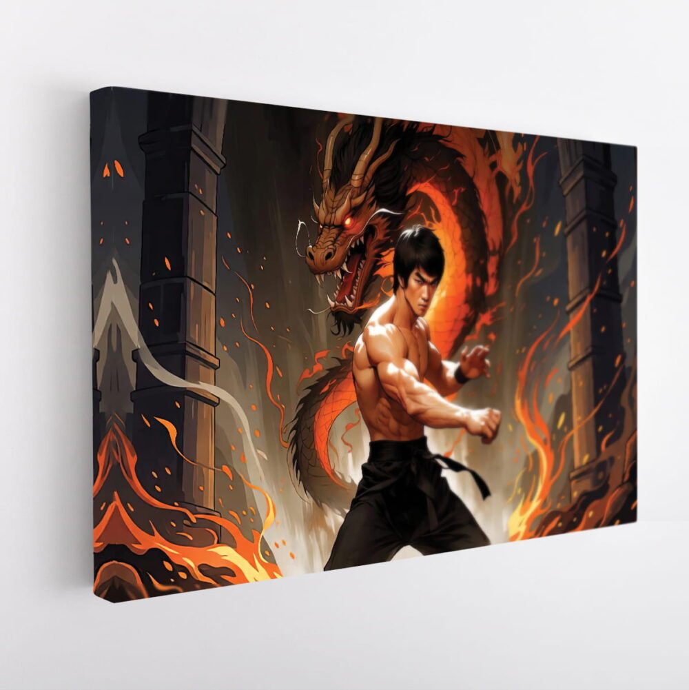 bruce lee stretched canvas