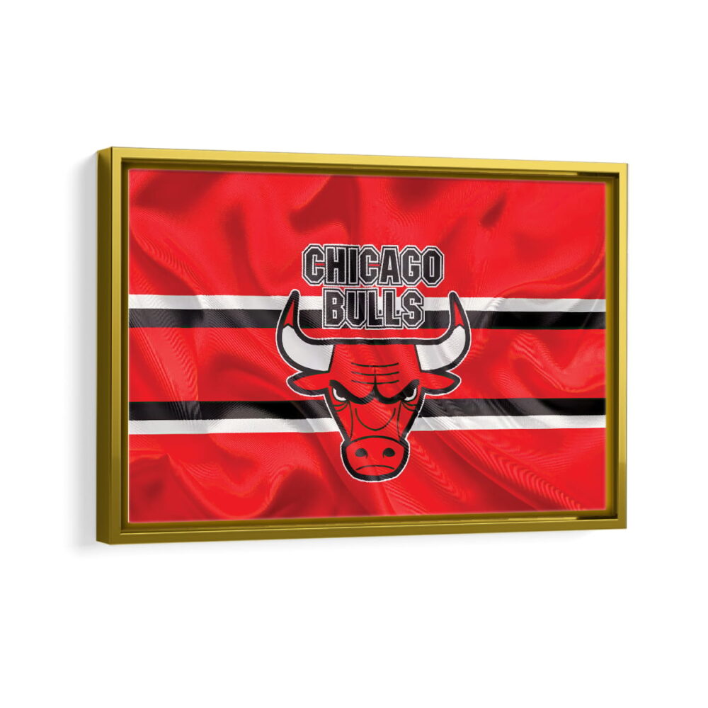 chicago bulls framed canvas gold frame