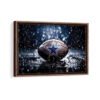 dallas cowboys framed canvas walnut brown