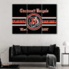 3 paneles cincinnati bengals arte en lienzo