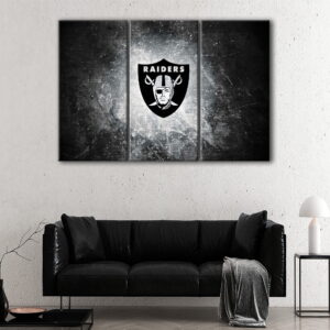3 panels las vegas raiders canvas art