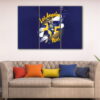 3 panels los angeles rams canvas art