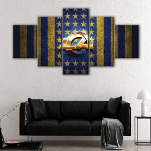 5 panels los angeles rams logo canvas art