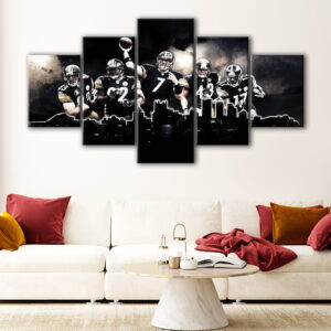 5 panels pittsburgh steelers canvas art